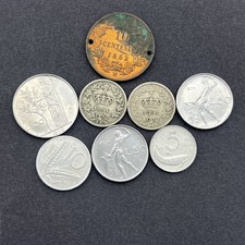 ITALY COIN LOT 1862-1977 - 8 Vintage Coins - Lot #012