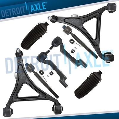 AWD Front Lower Control Arms Tie Rods Boots for Chrysler 300 Challenger Charger