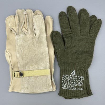 Steinberg Bros M-1949 Glove Shells CattleHide Leather Bomber Size 4 DLA100 Wool