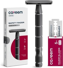 Rasoio di Sicurezza a Doppio Taglio, Rasoi a Lama Singola con 5 Lamette