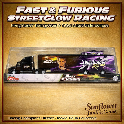 Racing Champions Fast & Furious Transporter Mitsubishi Eclipse 1:64 Paul Walker