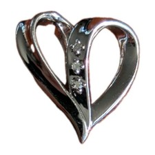 Bradford Exchange 925 Sterling Silver Daughter Heart Pendant .75"
