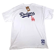 Mitchell & Ness MLB Los Angeles Dodgers T-Shirt Mens White XXL
