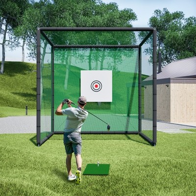 3×3m Golfabschlagnetz Golfkäfignetz Golf Übungsnetz Festes Golf schlagkäfig
