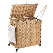 Laundry Hamper with Wheels, 39.6 Gallon 150L Rolling Laundry Basket with Lid...