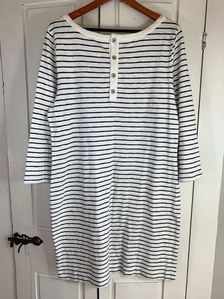 Banana Republic платье бретон морской моряк полоски XL опрятный прибрежный читать - Изображение 3 из 4