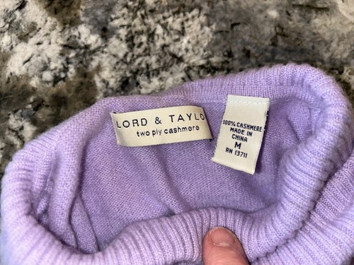 Lord & Taylor Cashmere Turtleneck Pullover Sweater Sz Med, - Picture 12 of 16