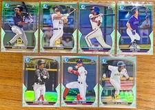 2023 Bowman Lunar Glow Refractor Parallel Lot (13) - 1st Bowman/Prospects