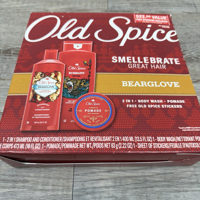 Old Spice Bear Glove Gift Set Body Wash, 2 In 1 Shampoo, And Pomade.