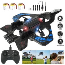Fighter Airplane Stunt Remote Control Jet Plane Aircraft w/Light 360° Flip Gift