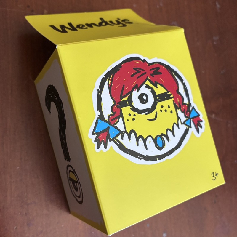 Limited Wendy's Minions & Monsters Adult Meal Figure Fries Box NEW Opened Box