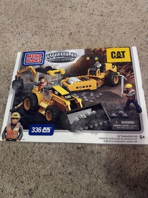Mega Bloks CAT Roadbuilding Unit 336 Pieces Construction Theme Building Set