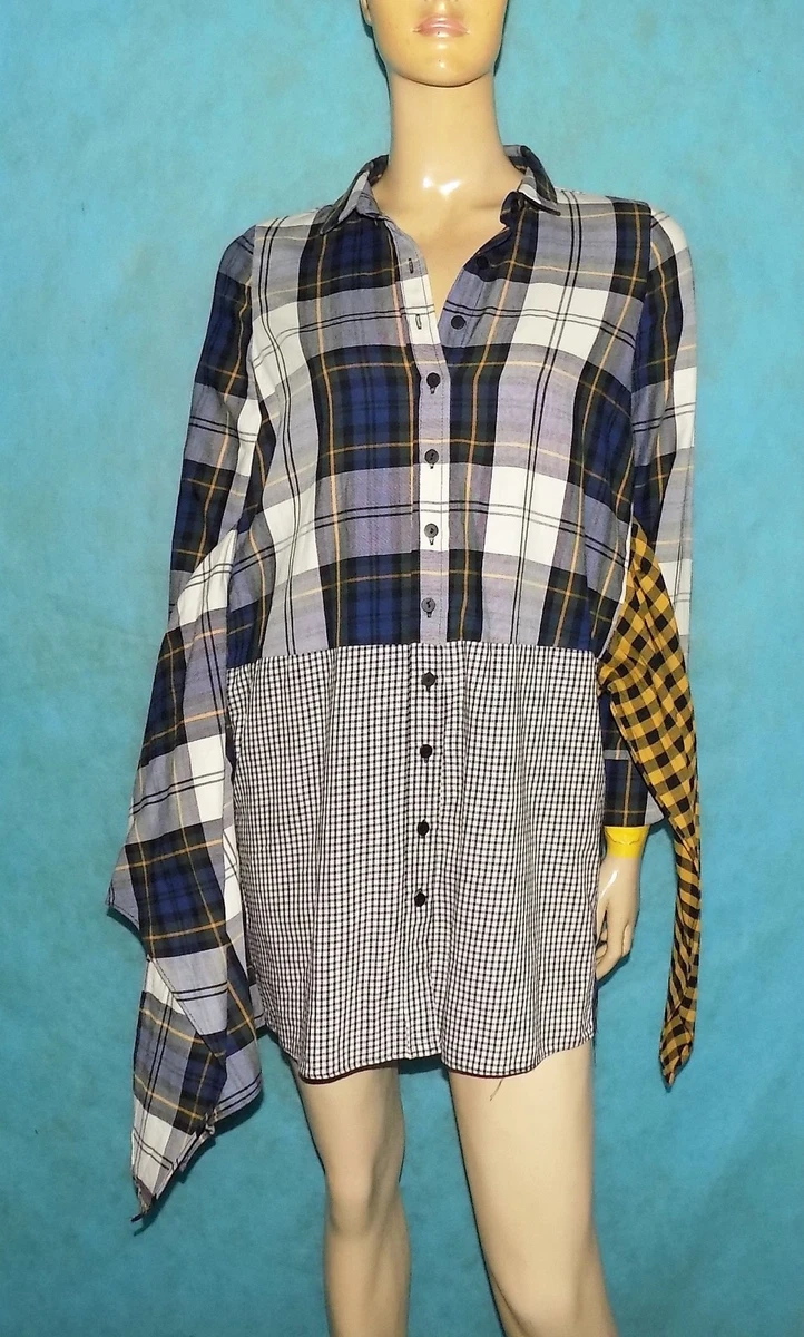 ZARA Robe Midi Azul 100% Algodón Talla SMALL o 38 EXCELLENT ETAT