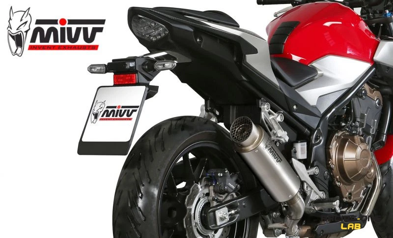 TERMINALE DI SCARICO MIVV GP PRO TITANIO HONDA CB 500 F 19-24 OMOLOGATO EURO4/5 - Immagine 3 di 4