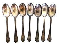 Vintage Atkinson Bros Sheffield England EPNS A1 Spoons – Lot of 7, 5"