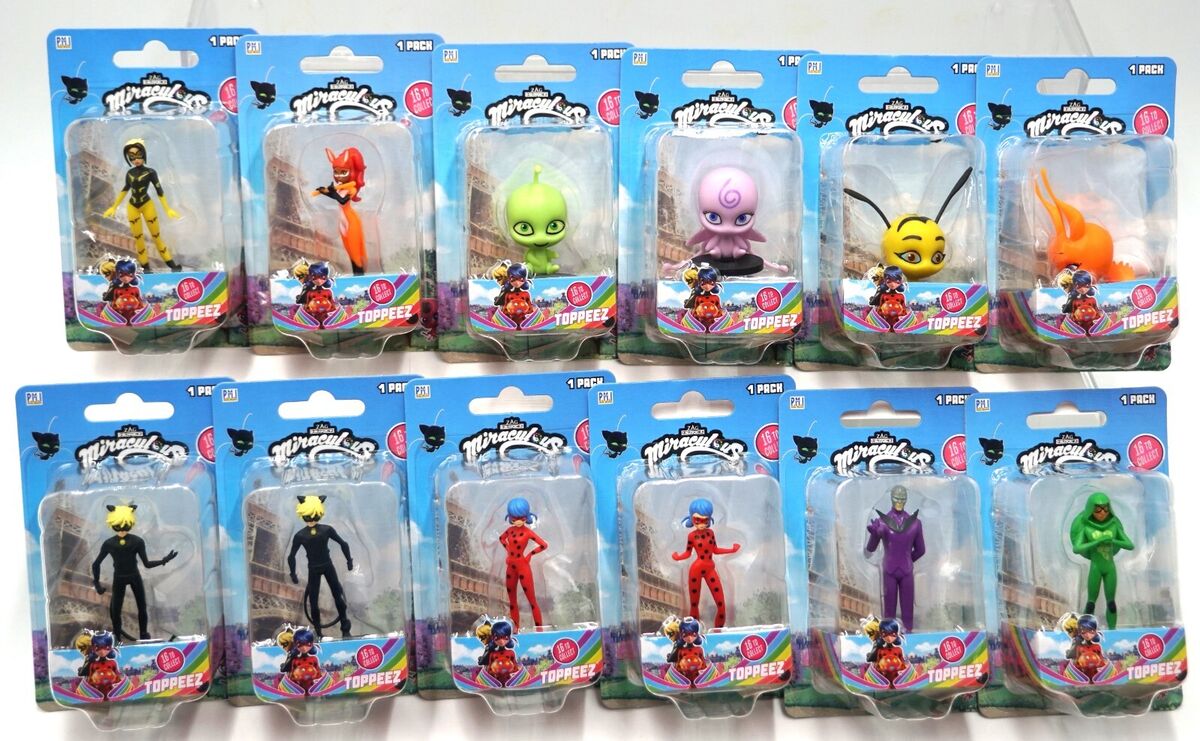 P.M.I. Miraculous Ladybug Collectible Figures, 12 Ladybug