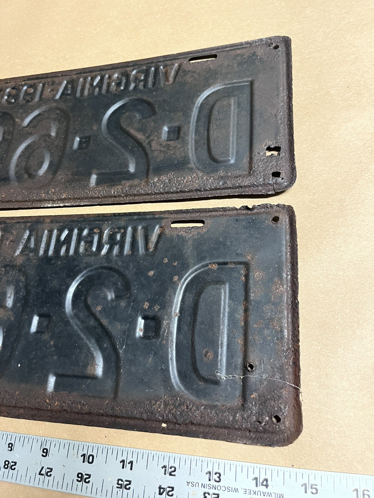 1932 Dealer Virginia License Plates Restoration Project Rare D Series