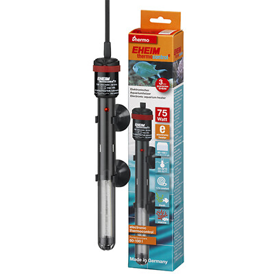 Eheim ThermoControl Aquarium Heater 75 Watts Auto Shut Off Submersible Heater
