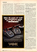 VOX Valve ToneOriginal Vintage Print Ad