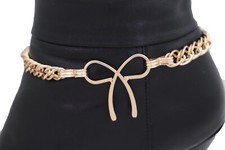 Women Gold Metal Boot Chain Bracelet Western Shoe Bot Tie Ribbon Charm Jewelry