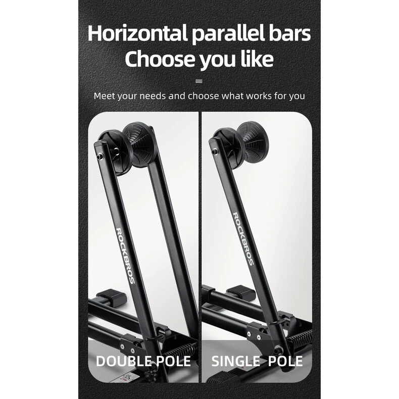 ROCKBROS Soporte Plegable para Bicicleta Soporte de Almacenamiento Portátil Piso Estacionamiento Soporte de Trabajo Foto 4 de 4