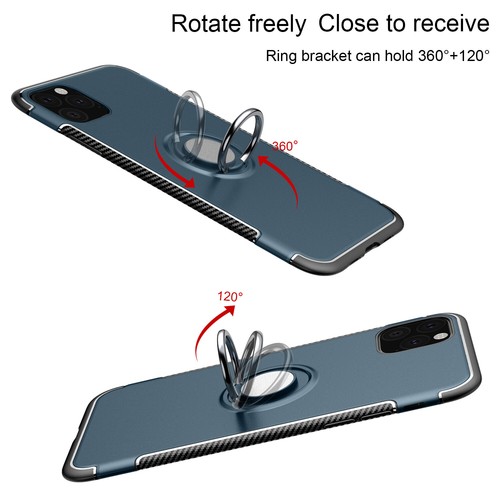For iPhone X/7/8/8 Plus/11/12/13 Slim Case Magnetic Shockproof Ring Holder Stand - Picture 27 of 33
