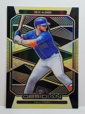 2020 Panini Obsidian Pete Alonso SSP /10 ELECTRIC ETCH YELLOW REFRACTOR 👑🌃🌠🍎
