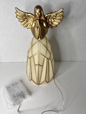 Bee & Willow 11.5 in LED Tree Topper Angel in Cream/Gold, Battery Operated