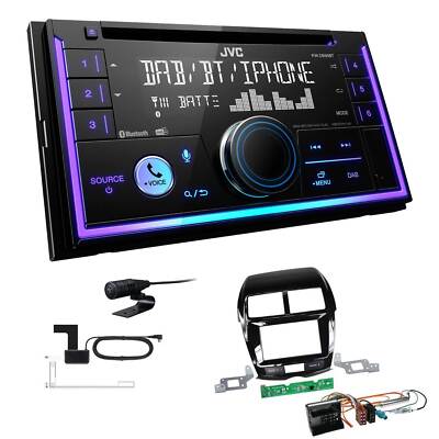 JVC 2-DIN MP3 Autoradio Bluetooth DAB+ für Peugeot 4008 Typ B ab 2012 piano