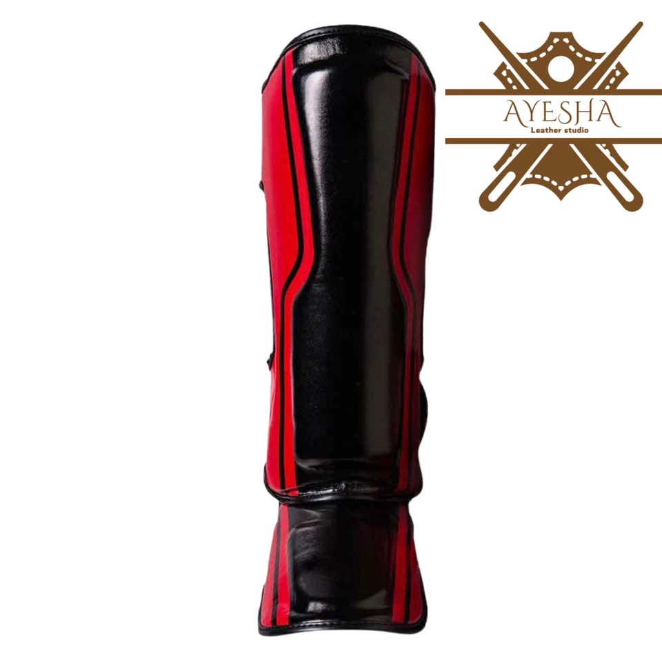 Handmade Red & Black Leather Boxing Boots | Pro Fight Gear | Training Shoes - Image 2 of 3