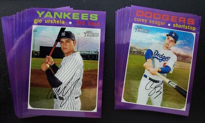 2020 Topps Heritage Chrome Purple 1-500 You Pick Complete Your Set HOT BOX 
