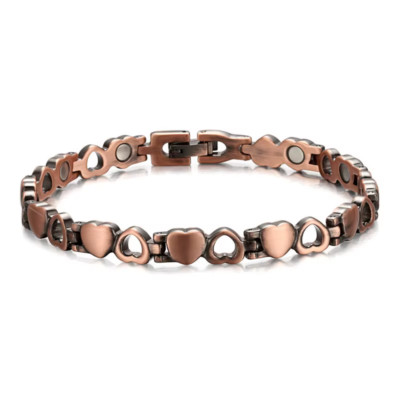 Damen-Magnet-Gesundheits;Energie;Balance-Armband, ''Herzchen'' (Art.Re.1/Ko.21)