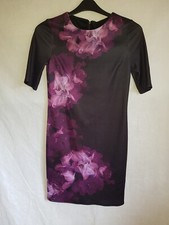 BNWT Gorgeous black purple davina PHASE EIGHT party evening casual dress Size 8