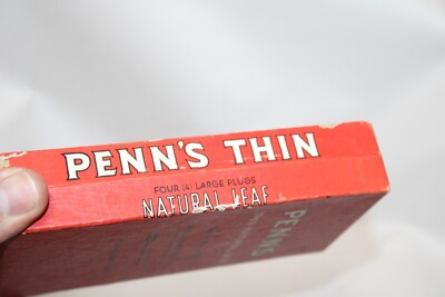 PENN'S THIN TOBACCO CARDBOARD BOX CHEWING PLUG RARE