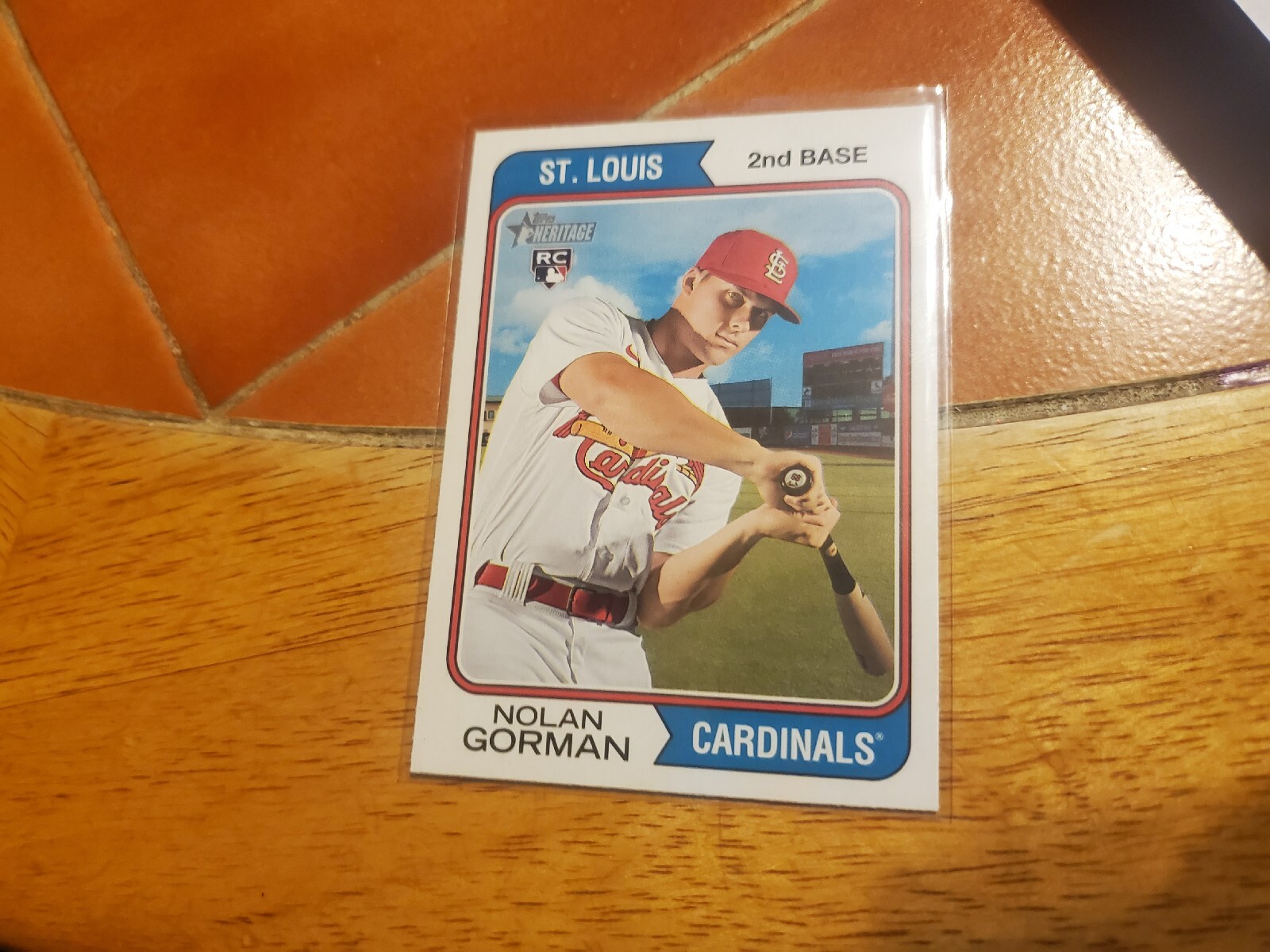 2023 Topps Heritage Base Nolan Gorman RC #19 St. Louis Cardinals