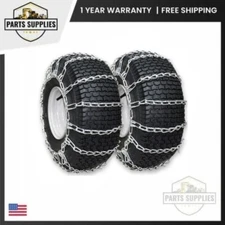 1060856 Set of 2 Tire Chain fits 4.10/3.50-6 12.25x3.5 12x3.25/3.5 Tire Size