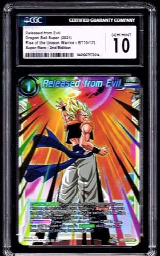 SON GOKU - BT10-123 CGC 10 DBS Dragon Ball Super - Rise Of The Unison Warrior SR - Picture 1 of 2
