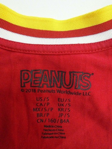 Peanuts Retro 1986 Pinstripe Bodysuit unisex kids Size S Red - Picture 2 of 4