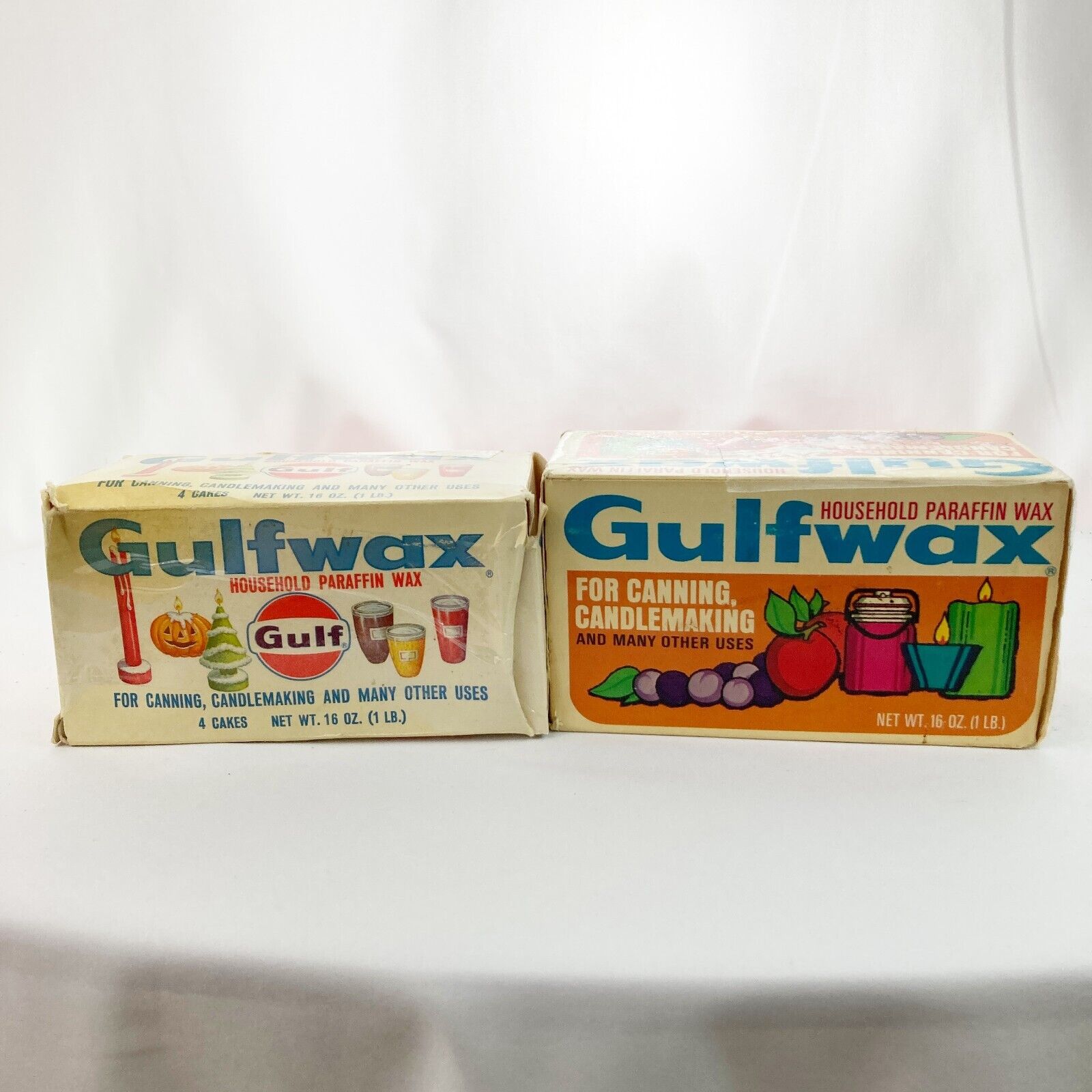 Vintage Gulfwax Paraffin Wax 13oz Canning Candlemaking Gulf Oil Texas for  sale online