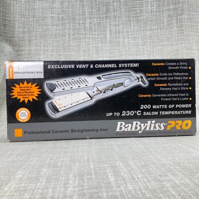 BaByliss PRO  Ceramic Hair Straightener Flat Iron Vented 1.5'' Plates BAB2563