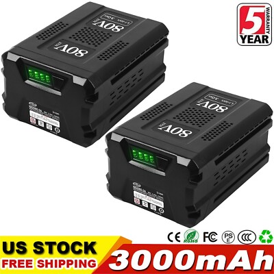 2x 3.0Ah Lithium Battery For 80V Max KB2580-06 KB680-06 Cordless Power Tool New