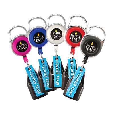 cigarette lighter leash Full Jar 30x Leashes Lighter Leash Premium Retractable Clip | Assorted  Colors