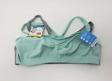 Hanes Everyday Comfort 2 Pack Girls Multiway Bandini Size Small - Green/Gray