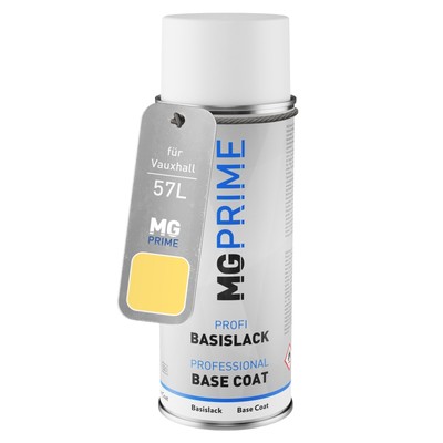 Autolack Spraydose für Vauxhall 57L 485 Pineapple Yellow Basislack Sprühdose