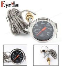 2 52mm Chrome Pointer Water Temp Temperature Gauge Mechanical Black Face 2 52mm Chrome Pointer Water Temp Temperature Gauge Mechanical Black Face