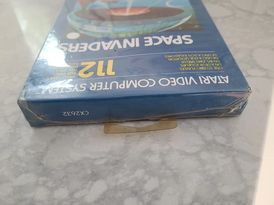 Space Invaders Atari 2600 Sealed NSIB New CX2632 Blue Box Hang Tab Grade WATA  - Image 4 of 4