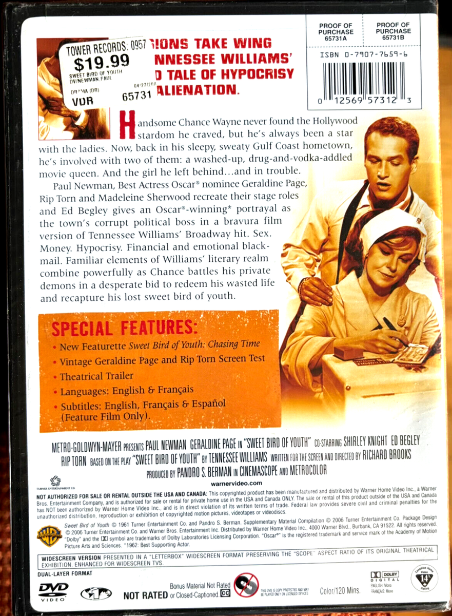 SWEET BIRD OF YOUTH (DVD, 2006) NEW, STILL SEALED - Paul Newman