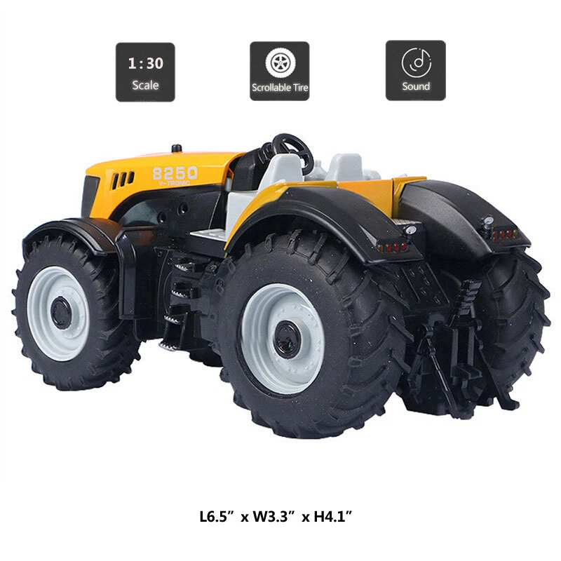 1/30 Scale Farm Tractor Toy Model Diecast Farm Toys for Boys Kids Gifts Yellow - Image 2 of 4