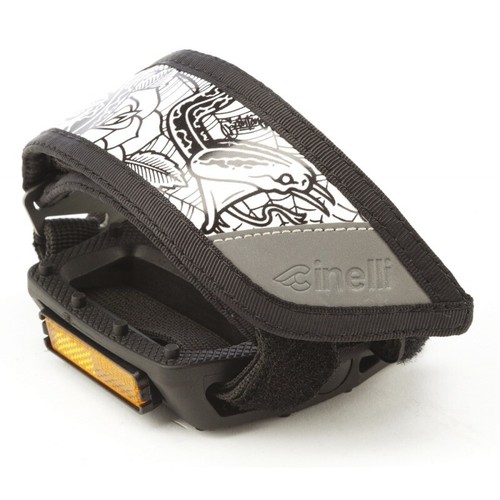 CINELLI Mike Giant Straps Bicycle Foot Pedal Straps, Bike Toe Clip White-Black - Picture 4 of 4