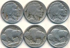 1919-1924-1936 INDIAN/BUFFALO NICKELS #BN9  --  THREE DIFFERENT DECADES!